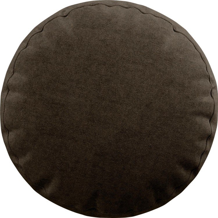 Подушка круглая «Кортин» канвас коричневый