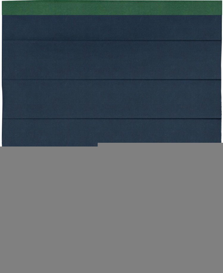 Римская штора «Кортин» с кантом Горизонт, для проема, ткань вельвет темно-синий