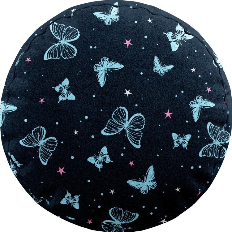 Подушка круглая Cortin «Неоновые бабочки»