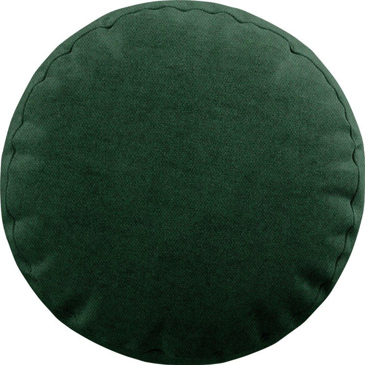 Подушка круглая Cortin лён димаут тёмно-зелёный